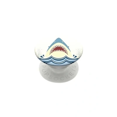 Obrázek PopSockets PopGrip výsuvná patice a rukojeť pro chytré telefony tablety s vyměnitelným vrcholem Shark Jump