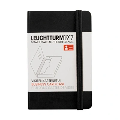 Obrázek LEUCHTTURM1917 350140 pouzdro na karty, 65 x 100 15 mm, černá