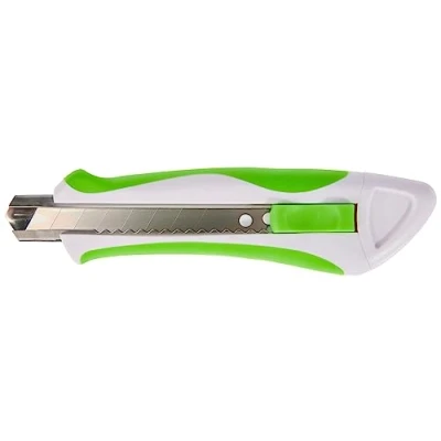 Obrázek Wedo 7892118 Cutter Comfortline (s měkkou rukojetí včetně 2 čepelí, 18 mm) zelená/bílá
