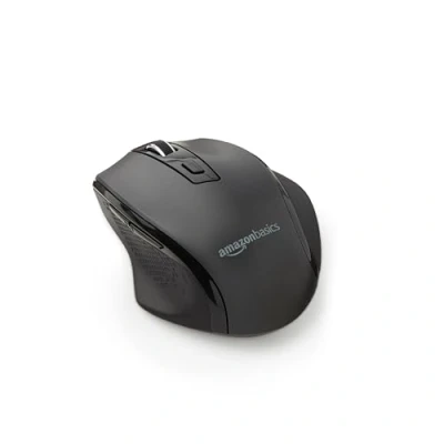 Obrázek Amazon Basics Ergonomická bezdrátová USB myš nastavitelná DPI černá