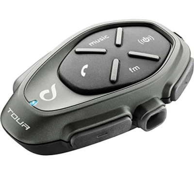 Obrázek Interphone Tour Einzelpack Bluetooth Kommunikationssystem für Motorräder Bis zu 4 Reiters, 1,5Km Reichweite 25 Std Sprechzeit Fastcharge Radio GPS MP3 Waterproof IP67