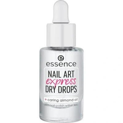 Obrázek essence cosmetics nail art express dry drops, lak na nehty, rychleschnoucí, transparentní, bez acetonu, veganské, mikroplastů (8 ml)
