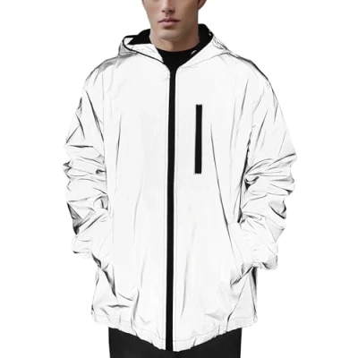 Obrázek NewL 360 Reflexní pánská bunda Unisex Full Reflective běžecká bunda/prodyšná/větruodolná/odpuzující vodu/reflexní, Šedá