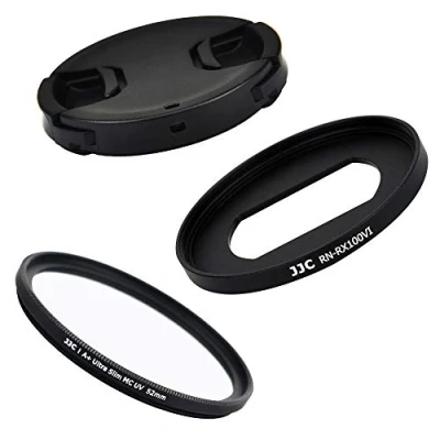 Obrázek KIWIFOTOS Filter Adapter Ring &amp; Objektivdeckel Zubehör Passend für Sony RX100 VI VII RX100M6 RX100M7 ZV 1II 1 Canon G5X Mark II Kamera