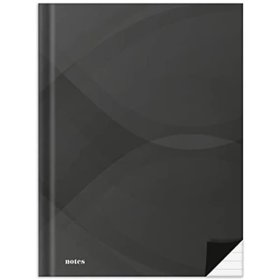 Obrázek RNKVERLAG 46513 Poznámkový blok &quot;notes carbon black&quot; v DIN A4 linkovaný, s 96 listy 70 g/m², 1 kus
