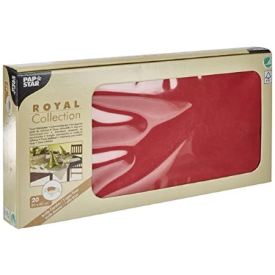 Obrázek Papstar, 20 středových krytek, Tissue &quot;ROYAL Collection&quot; 80 cm x bordeaux, #81891