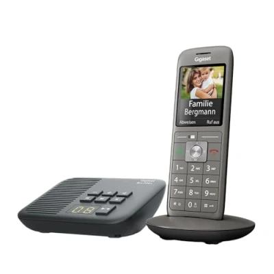 Obrázek Gigaset CL660A bezdrátový telefon s záznamníkem a velkým displejem Color Display TFT uživatelské rozhraní, velký adresář, Slim Design telefon, antracitová kovová