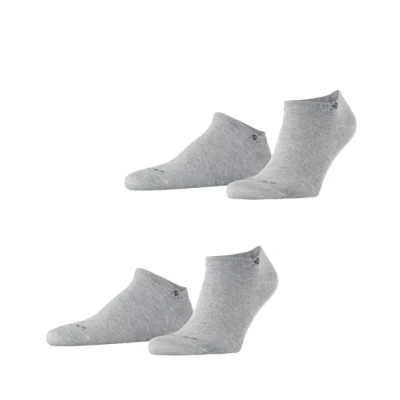Obrázek Burlington pánské Everyday Sneaker balení 2 ks ponožek do tenisek prodyšná bavlna zesílené ponožky krátké odolné, příjemné na kůži protiskluzové, jednobarevné páry, Šedá