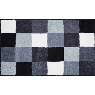 Obrázek Grund Koupelnový koberec 100% polyakryl, ultra měkký, protiskluzový, certifikovaný Öko TEX, 5letá záruka, BONA, koupelnová rohož 80 x 140 cm, šedá