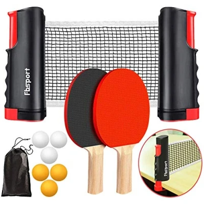 Obrázek Síť na stolní tenis sada se sítí dětské pálky vysouvací sítě tenis, 6 míčků ping Pong, 1*Mesh Bag, přenosné sady