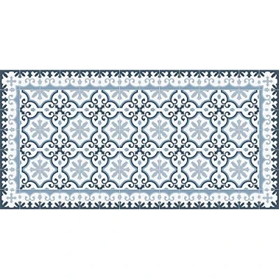 Obrázek Viniliko Viktorianisches Blau Vinyl Teppich, Mehrfarbig, 50 x 100