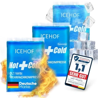 Obrázek ICEHOF chladicí polštářky (3x) moderní soft gel, dlouhá doba chlazení balení gel chladící vložka podložka komprese sáček