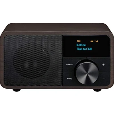 Obrázek Sangean DDR 7 Genuine DAB+ Radio FM/UKW Bluetooth Streaming OLED Display Micro USB Anschluss akustisch gestimmtes Holzgehäuse Noire
