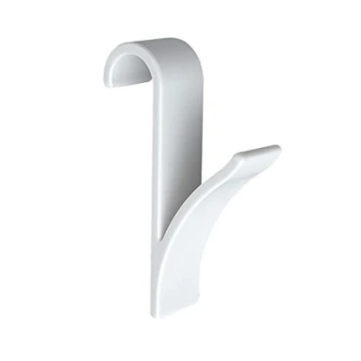 Obrázek WENKO gancio per radiatore rotondo, pratico set da 2, asciugamani, appendere in modo flessibile, tutti i radiatori standard, plastica, ciascuno 2,5 x 10,5 7 cm, bianco