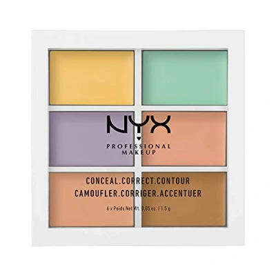 Obrázek NYX Professional Makeup Barevná korekční paleta, korektor, paleta make upu, 6 krémových míchatelných barevných odstínů