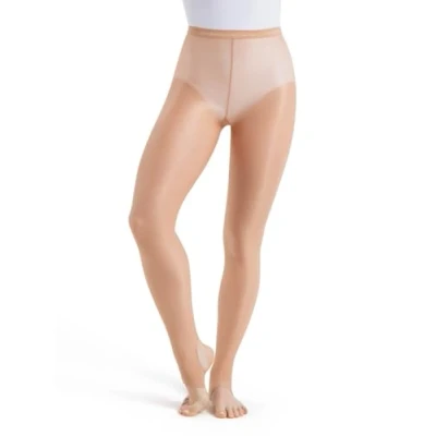 Obrázek Capezio Damen Ultra Shimmery Strirrup Tight Eng, 86 den, beige, L