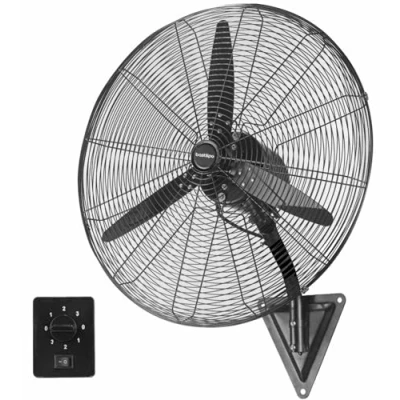 Obrázek Bastilipo Industrieller Wandventisco, 160 W, Edelstahl, 3 Geschwindigkeiten, Schwarz
