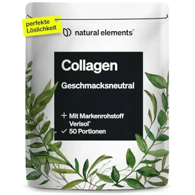 Obrázek Kolagenový prášek 500 g hydrolyzované kolagenové peptidy kolagen typu 1 a 3 perfektní rozpustnost, přírodní chuť bez aromat laboratorně testováno vyrobeno v Německu