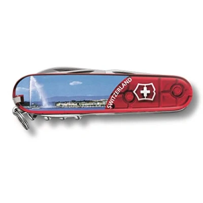Obrázek Victorinox Švýcarský kapesní nůž, Climber Geneve, Multitool, Swiss Army Knife se 14 funkcemi, čepel, vývrtka, otvírák na konzervy