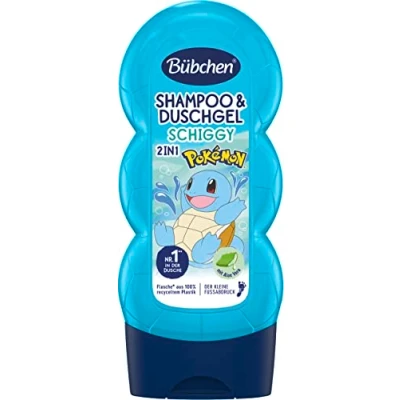 Obrázek Bübchen Šampon a sprchový gel pro děti, Pokémon Schiggy Edition, 230 ml
