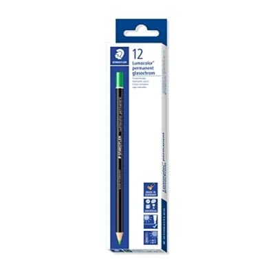 Obrázek STAEDTLER 108 20 5 Lumocolor glasochrom suché značkovače, 12 kusů v kartonu permanentní, zelená
