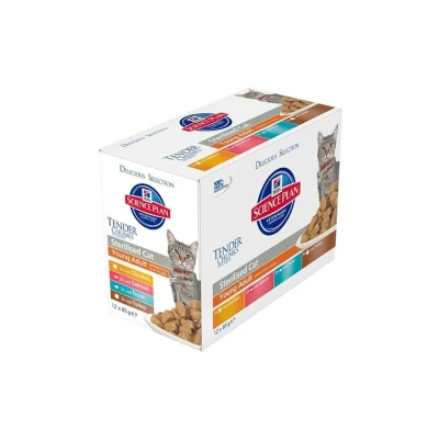 Obrázek Kapsička HILLS Feline Young Adult Sterilised Chicken+Fish+Trout+Turkey 12x85g (multipack)