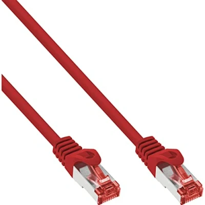 Obrázek InLine 76133R propojovací kabel, S/FTP (PiMf), Cat.6, 250MHz, PVC, CCA, červený, 0,3 m