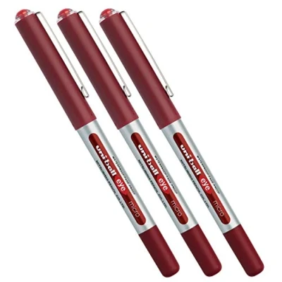 Obrázek Mitsubishi Inkoustové pero Uni Ball® Eye Micro čára: cca 0,2 mm (červené 3 kusy)