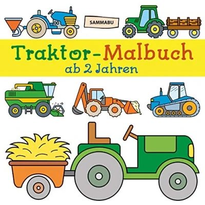 Obrázek Traktor Malbuch ab 2 Jahren: Fahrzeuge auf dem Bauernhof zum Ausmalen, Kritzeln und Entdecken