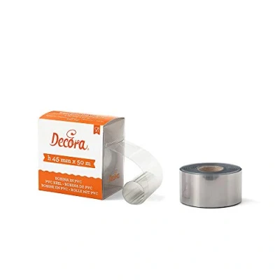 Obrázek DECORA 0160757 TORTENRANDFOLIE AUS PVC Rolle 50 M X H 45 MM