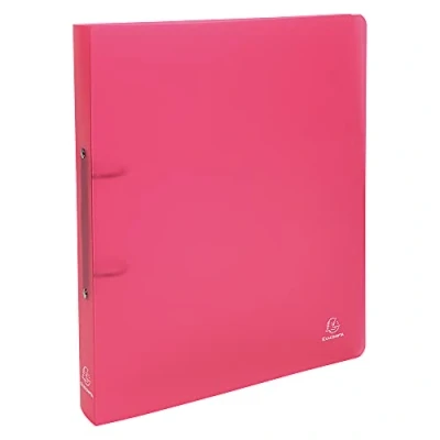 Obrázek Exacompta 54355E kroužek pojiva chromaline (vyrobený z PP 700µ, 2 kroužky, zadní 40 mm, pro A4 +, 32 x 26,8 cm) 1 kus, červený