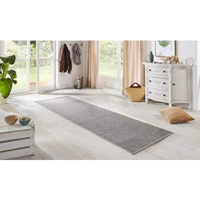 Obrázek BT Carpet běhoun Nature pro vnitřní i venkovní použití smyčky kuchyňský protiskluzová plochá tkanina krátký vlas vzhled vlny Fineloop koberec na chodbu, do kuchyně, zahradu,