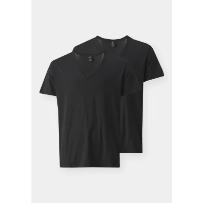 Obrázek G Star BASE Heather 2PACK Jednoduché tričko, Muži, Velikost: XS, Solid black