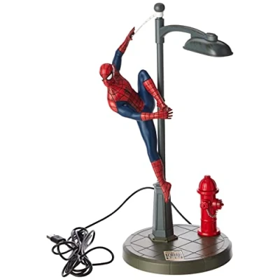 Obrázek Paladone Spiderman Lampe, Spidey Tischlampe Lizenzierte Marvel Comics Merchandise, PP6369MC, Rot, Blau, Grau, 17D x 17W 31.8H