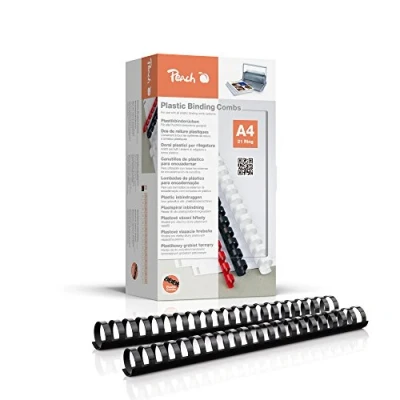 Obrázek Peach Plastový vázací hřbet A4 32 mm 310 listů 50 kusů černý PB432 02