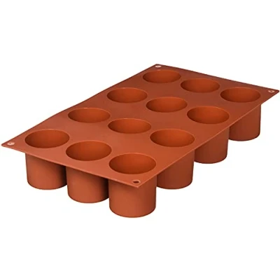 Obrázek Silikomart SF098 Silicone Cylinder Cake Mould, 48 mm, terakota