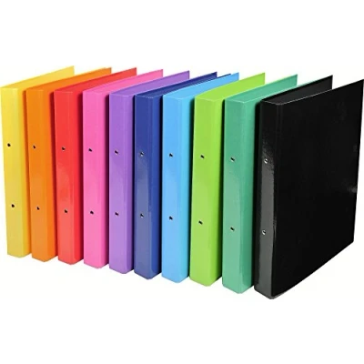 Obrázek Exacompta 54929E kroužkový pořadač (z kašírovaného kartonu, ideální pro obaly na prospekty a rejstříky DIN A4, 21 x 29,7 cm) 1 kus barevně tříděné