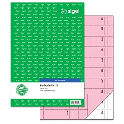 Obrázek SIGEL BO112 Bonbuch, 1000 trsátka růžová, DIN A4, 2 x 50 listů