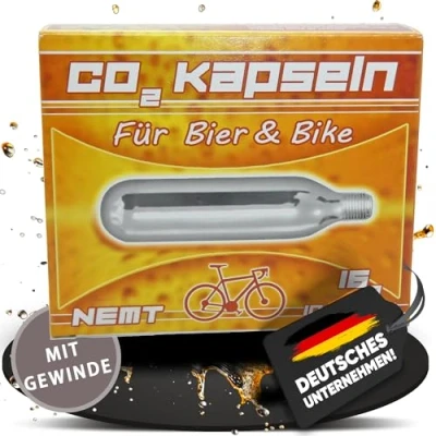 Obrázek NEMT 10 16 g CO2 pivních kapslí a cyklistických pro všechny pivní systémy s sycenými kapslemi se závitem kompatibilní kartušová čerpadla jízdní kolo mini pumpa