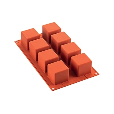 Obrázek silikomart SF104 Silikonform für CUBI Monoportionen, Antihaft, 8 Würfel, 1er Pack Backform, 50 x mm, h Made in Italy