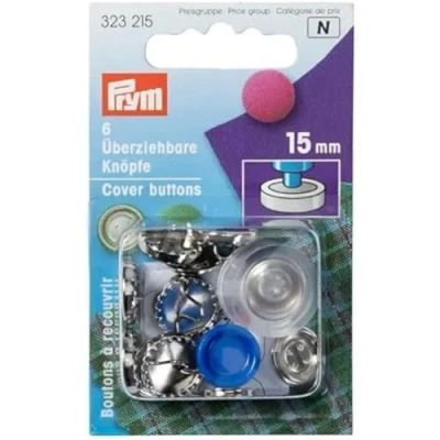 Obrázek Prym Tlačítko &quot;látkový potah&quot;, kov, zlato, tloušťka 15 mm, 6