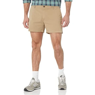 Obrázek Amazon Essentials Herren 13 cm Flatfront Chinoshorts mit hohem comfort in schmaler Passform (zuvor Goodthreads), Khakibraun, 42W