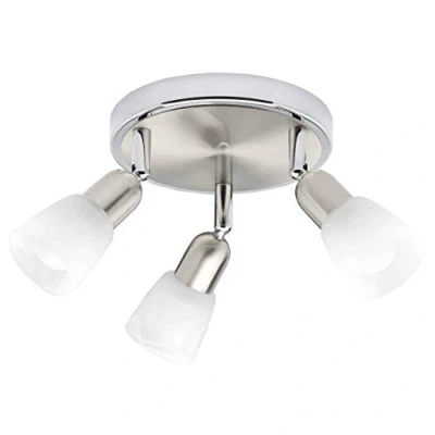 Obrázek BRILLIANT Lampa Sofia Spotrohr 4flg železo/chrom/bílá 4x D45, E14, 40 W, vhodné pro žárovky do kapek (není součástí dodávky) Paže otočná/hlavy otočné