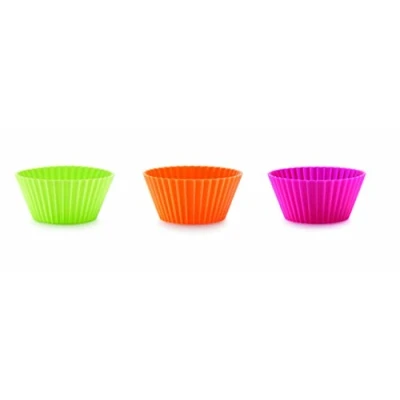 Obrázek Lékué Classic plech na muffiny, 7 cm, 12dílná sada, barva purpurová/oranžová/zelená