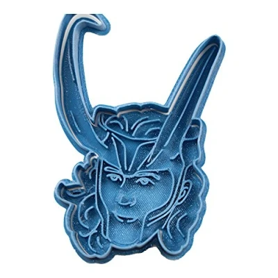 Obrázek Cuticuter Loki Ragnarok Superhelden Ausstechform, Blau, 8 x 7 1.5 cm