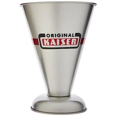 Obrázek Original Kaiser Kovová odměrka na cukrářství, 250 ml, trychtýřovitá, 7 integrovaných škálování, snadné měření, vhodné do myčky, stříbrná