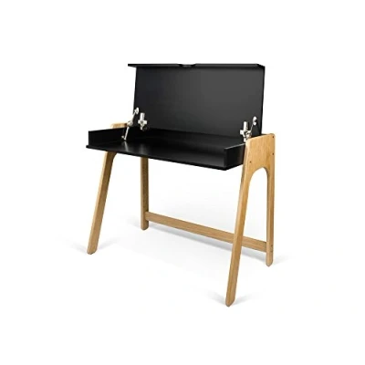Obrázek TemaHome, Aura Schreibtisch, 94x53x76 cm, Eiche/Schwarz