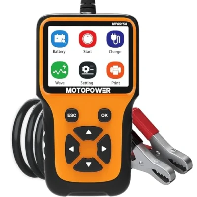 Obrázek MOTOPOWER MP0515A 12V 100 2000 CCA tester autobaterie, nabíjecí systém, analyzátor a testovací přístroj na generátory, stroje generátor