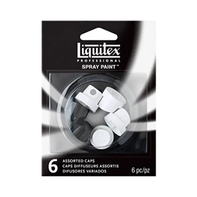 Obrázek Liquitex 4459223 rozprašovací hlavice pro akrylové spreje, velikost smíšená, balení po 6 kusech, béžové