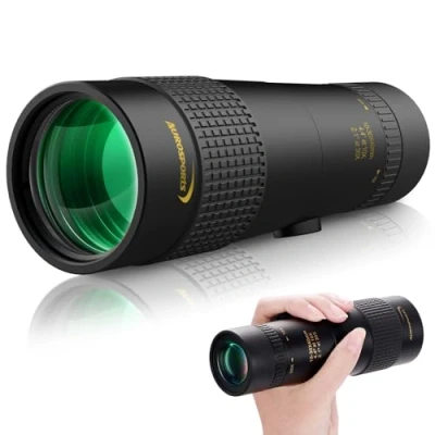 Obrázek Aurosports 10 30x40 Zoom monokulární dalekohled pro dospělé, Bak4 Prisma Dual Fokus kompaktní monokuláry divoká zvířata, pozorování ptáků, turistiku, lov, kempování